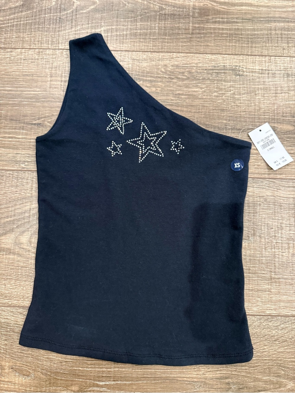 Hollister One-Shoulder Star Rhinestone One Shoulder Top